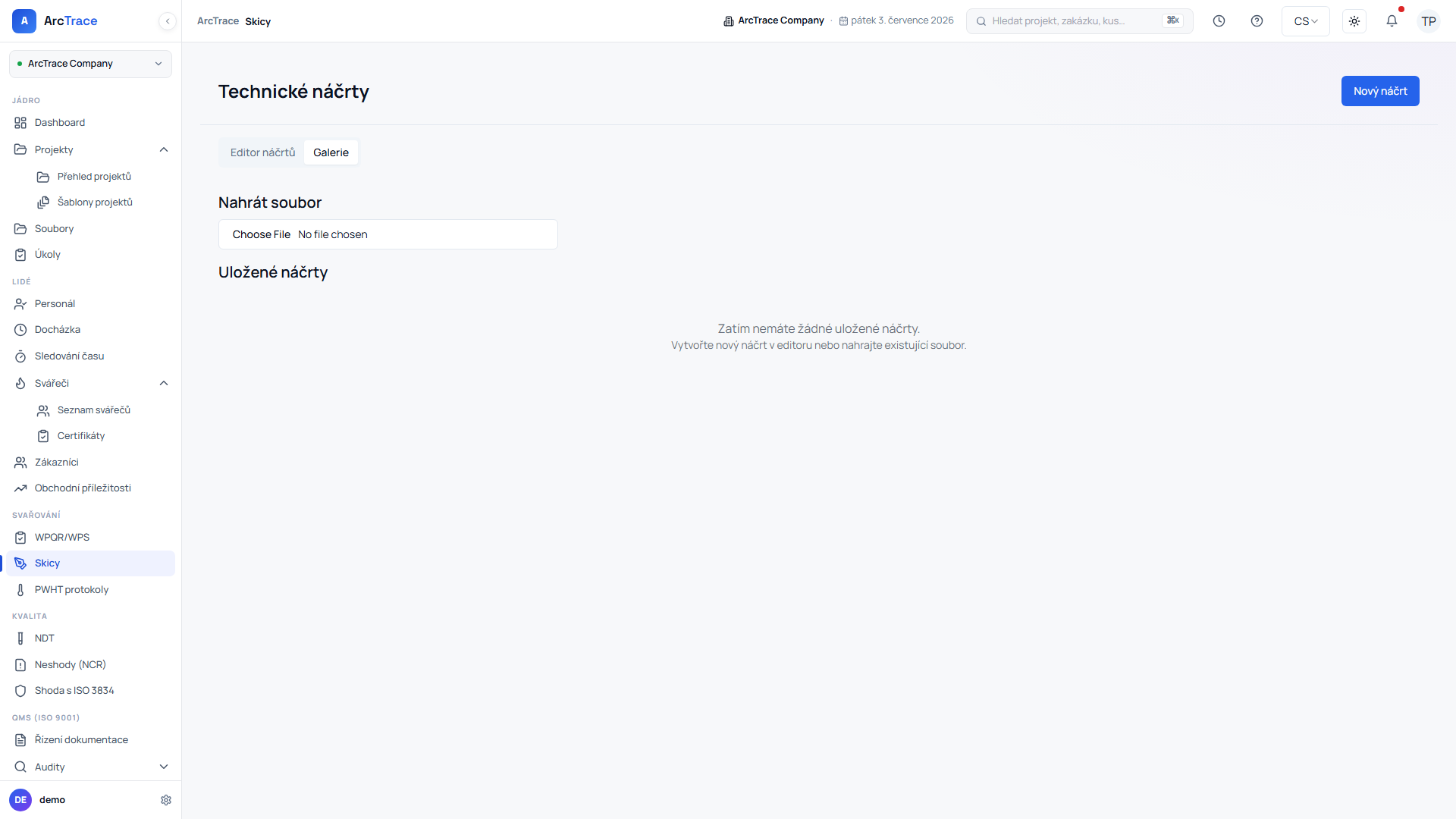 ArcTrace – editor technických náčrtů svarových spojů